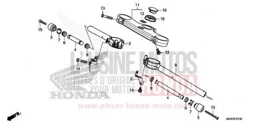 TUYAU DE GUIDON/PONT SUPERIEUR CBR1000SPN de 2022